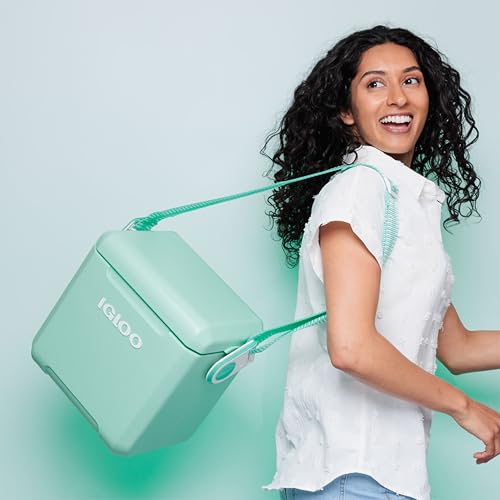Igloo 11-Quart Crossbody Cooler - Slightly Larger and Hands-Free Cold (Seafoam)