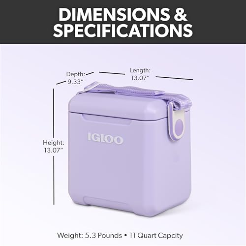 Igloo 11-Quart Crossbody Cooler - Hands-Free Cold Storage for Treatment Days (Lillac)