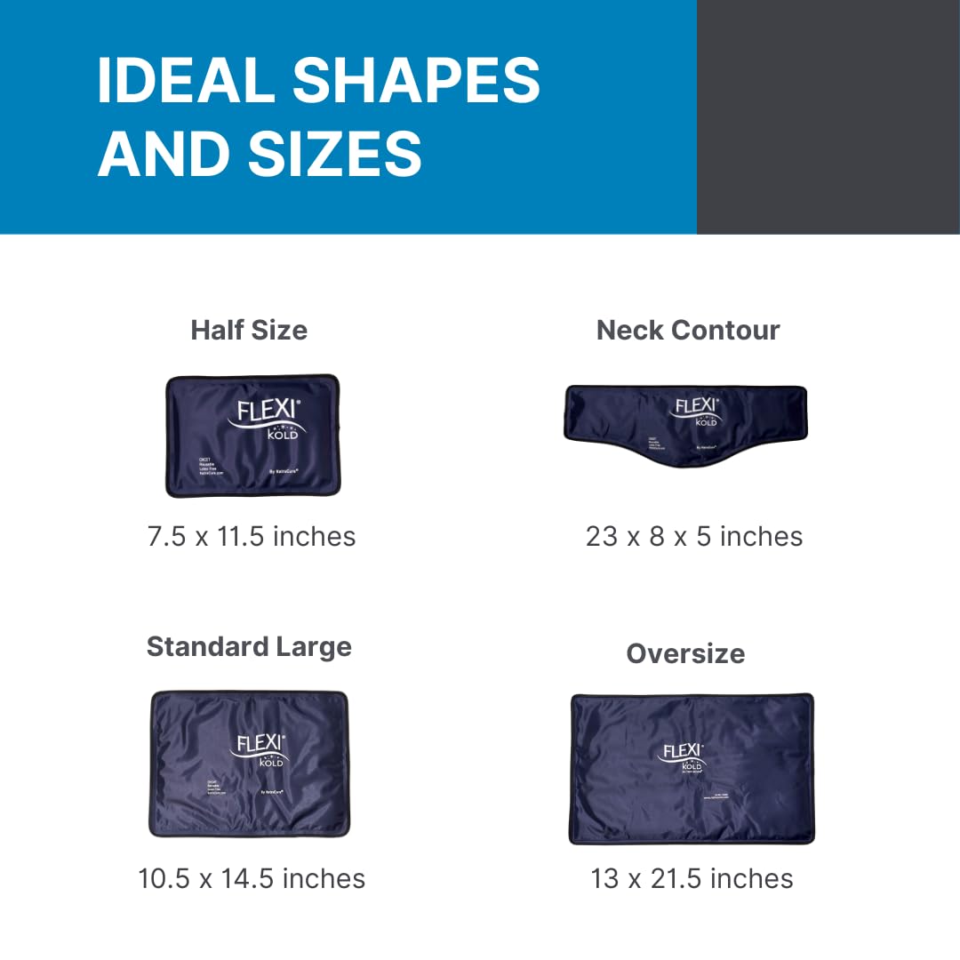 NatraCure Flexible Gel Cold Pack - Healthcare Professional Grade Neck and Body Relief (Multiple Sizes)