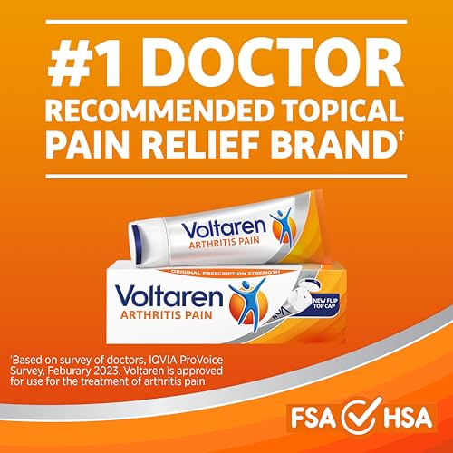 Voltaren Arthritis Pain Gel - Prescription-Strength Topical Joint Pain Relief (2 x 3.5 oz Tubes)