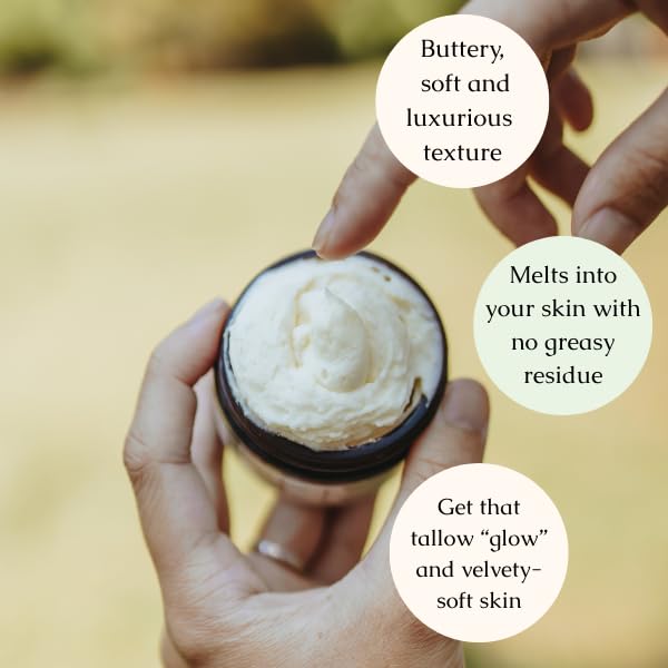 Organic Whipped Tallow Balm - Deep Moisture for Treatment-Damaged Skin (Lavender, Handmade)