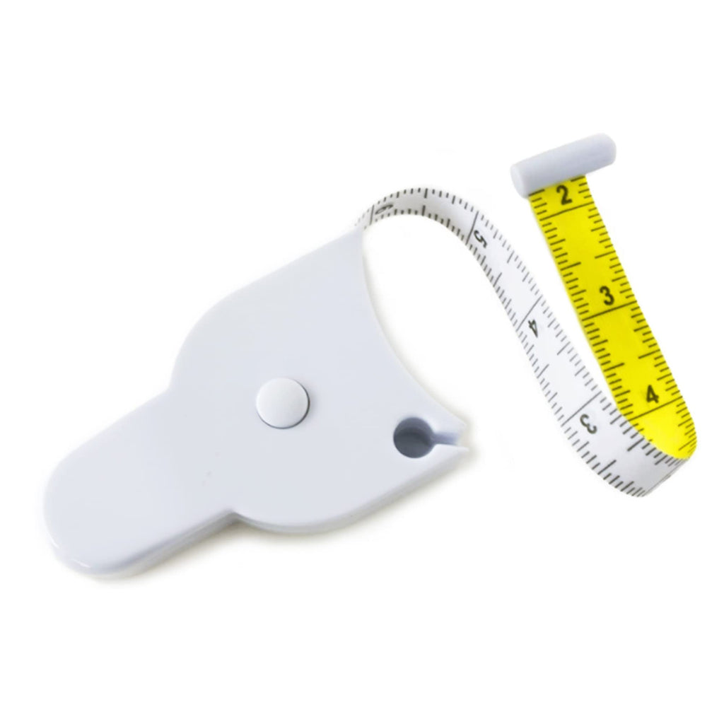 Retractable Body Tape Measure - Track Lymphedema, Ascites, and Treatment Changes (White)