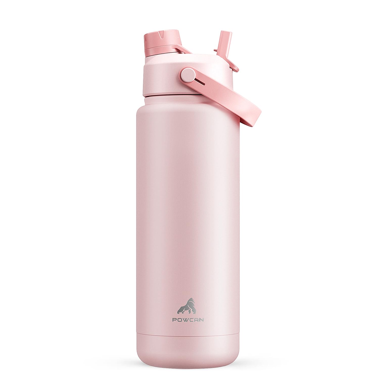 32oz Insulated Water Bottle with 2-in-1 Lid - (Pink)