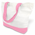 Large Canvas Tote Bag (White with Pink Handles)