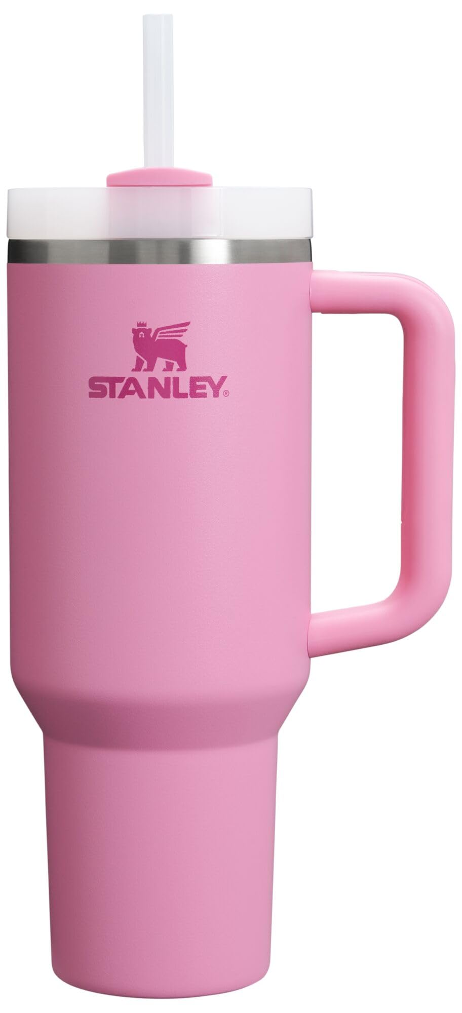 STANLEY 40oz Quencher Tumbler with Handle and Straw (Peony Pink)