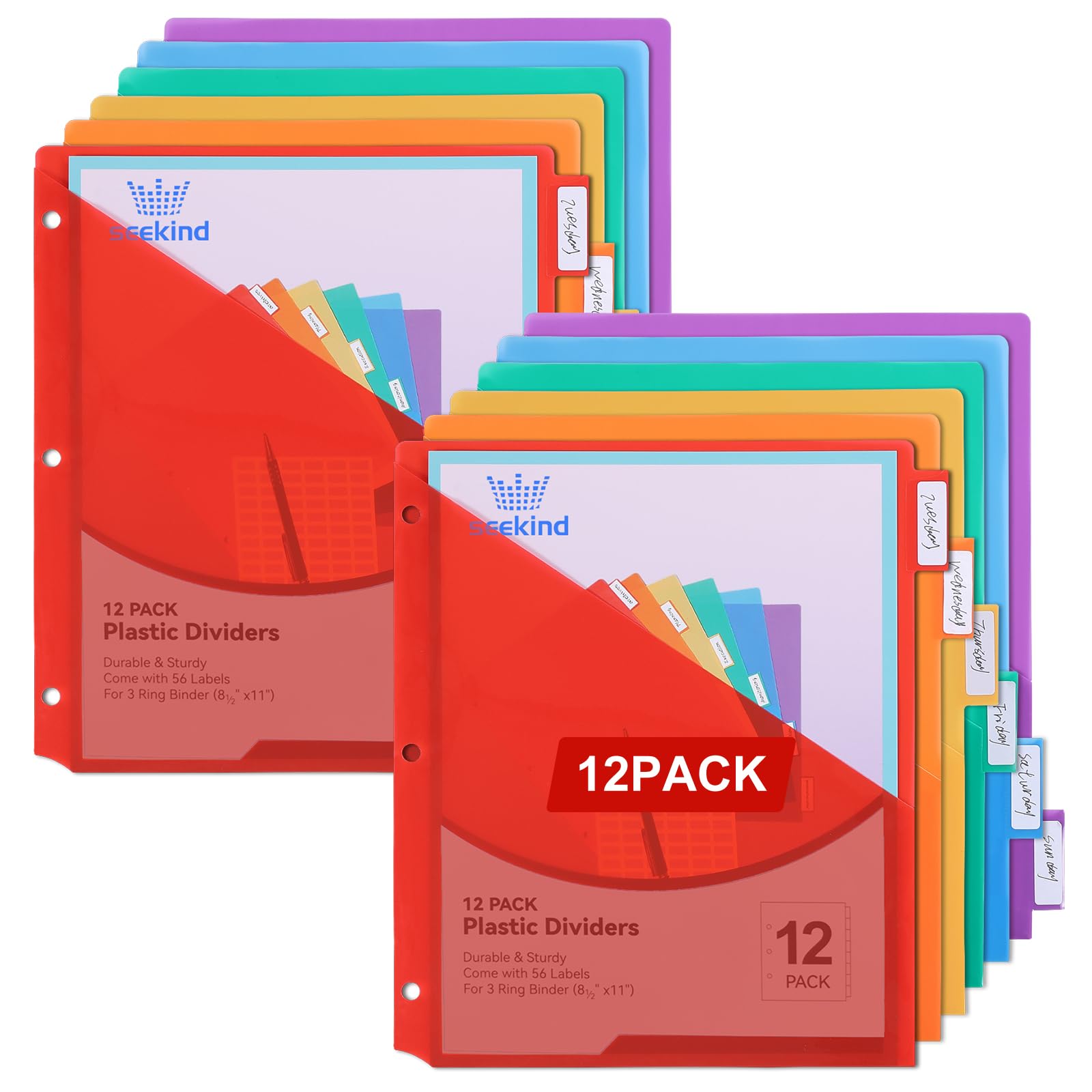 12-Pack Medical Binder Dividers with Pockets - Organize Your Treatment Journey