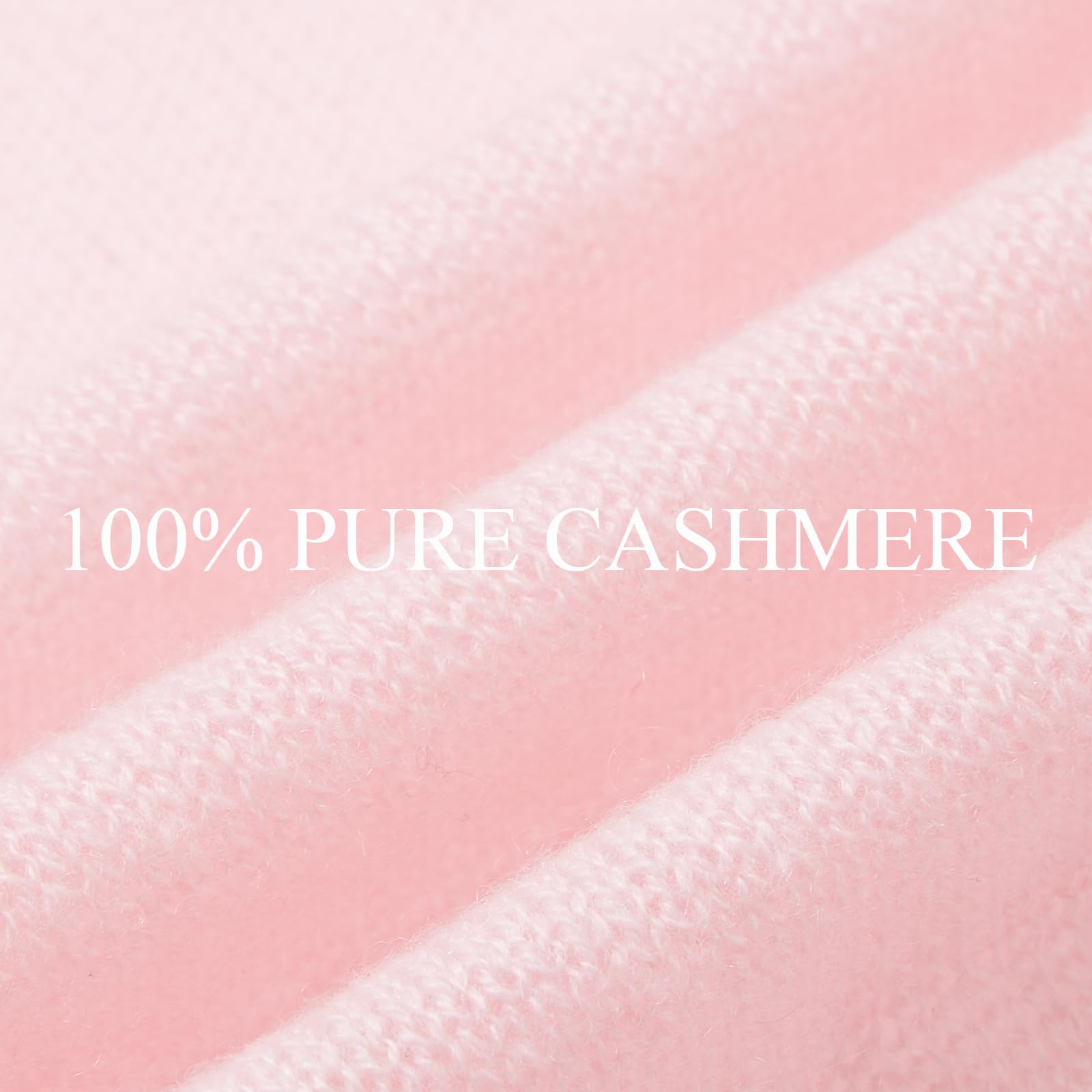 100% Cashmere Shawl - Luxurious Warmth and Comfort for Treatment Days (Pink, 70.9" x 23.6")