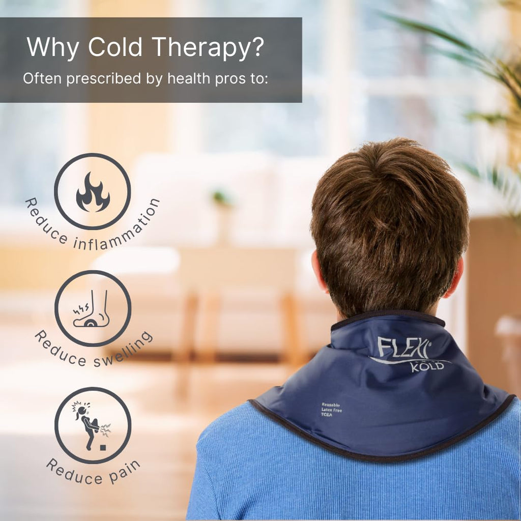 NatraCure Flexible Gel Cold Pack - Healthcare Professional Grade Neck and Body Relief (Multiple Sizes)