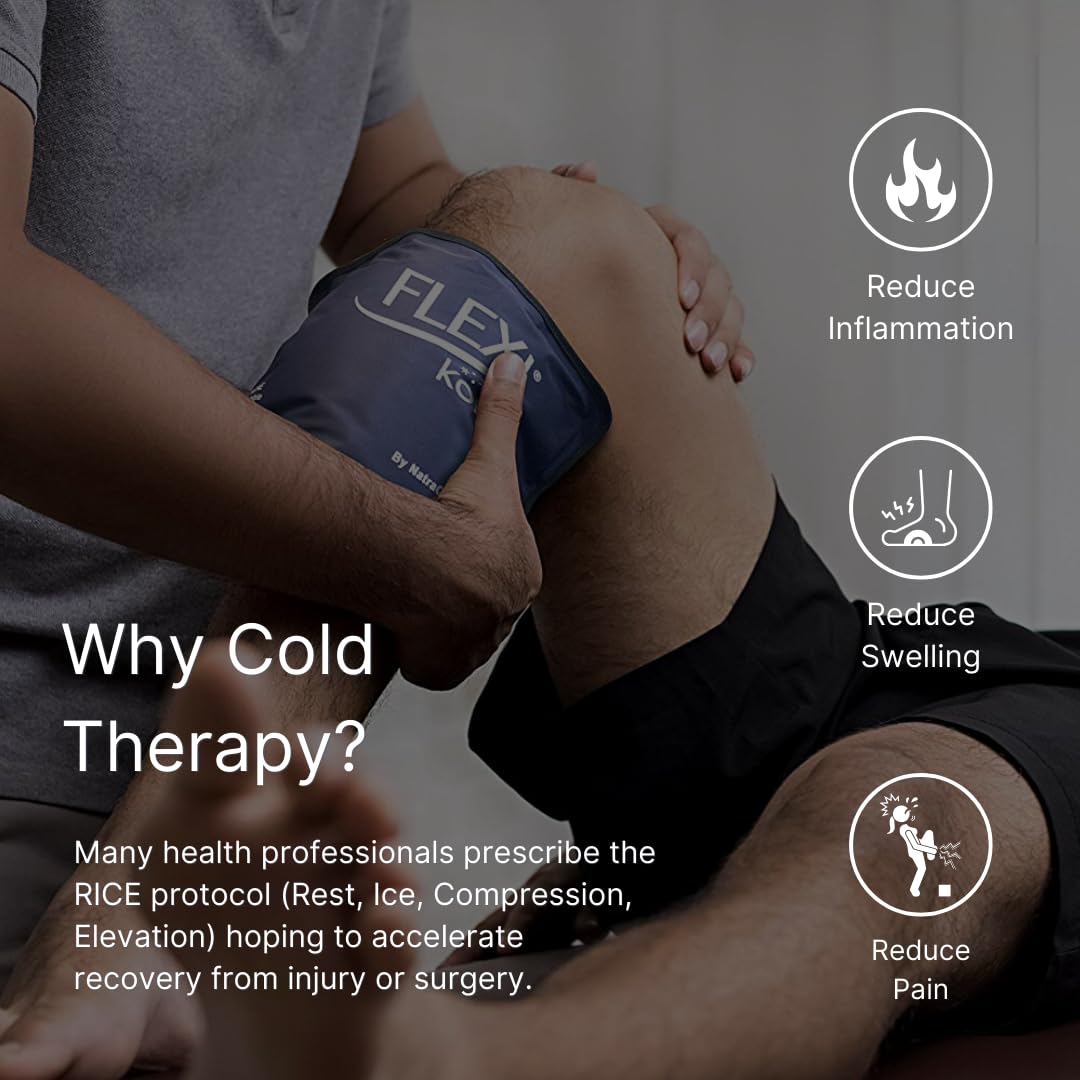 NatraCure Flexible Gel Cold Pack - Healthcare Professional Grade Neck and Body Relief (Multiple Sizes)