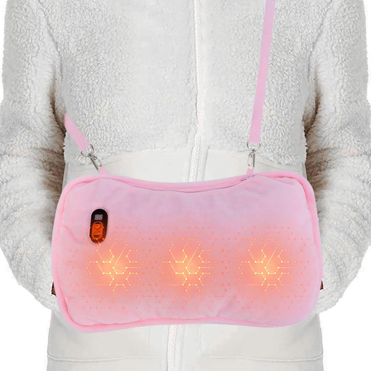 Rechargeable Electric Hand Warmer Muff - Cold Sensitivity Relief During Treatment (Pink)