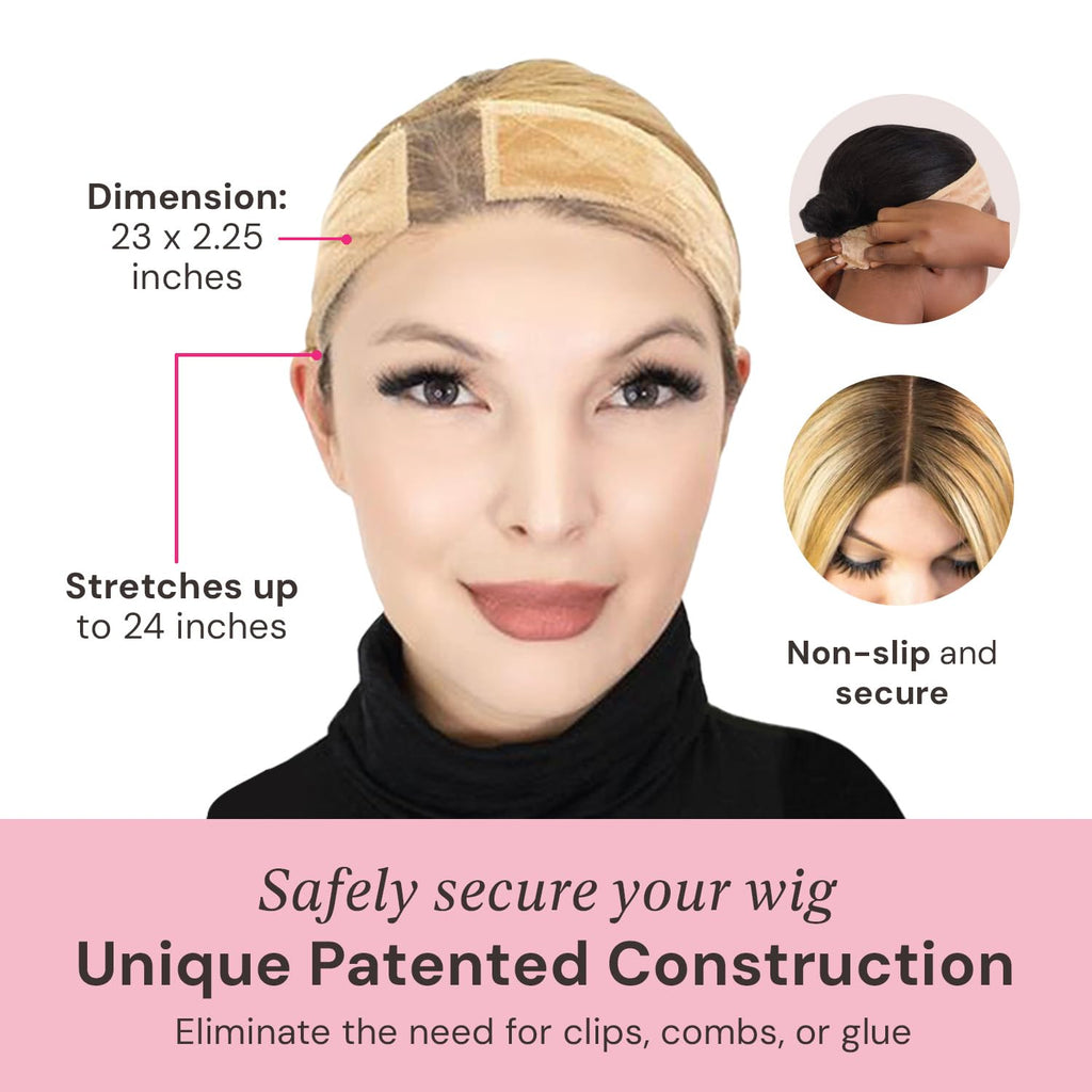 Premium Lace Wig Grip Band - Secure, Comfortable Wig Wear Without Glue (Nude)