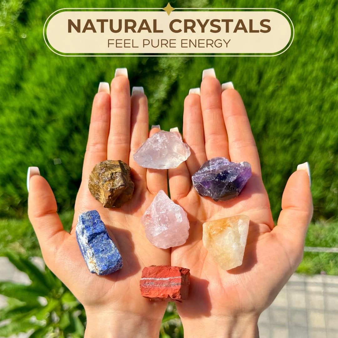 7 Chakra Crystals Healing Set - Mindful Comfort and Intention for the Treatment Journey