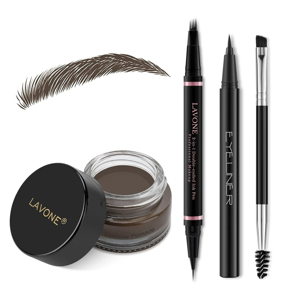 Complete Eyebrow Makeup Kit - Restore Confidence After Chemotherapy Hair Loss (Medium Brown)