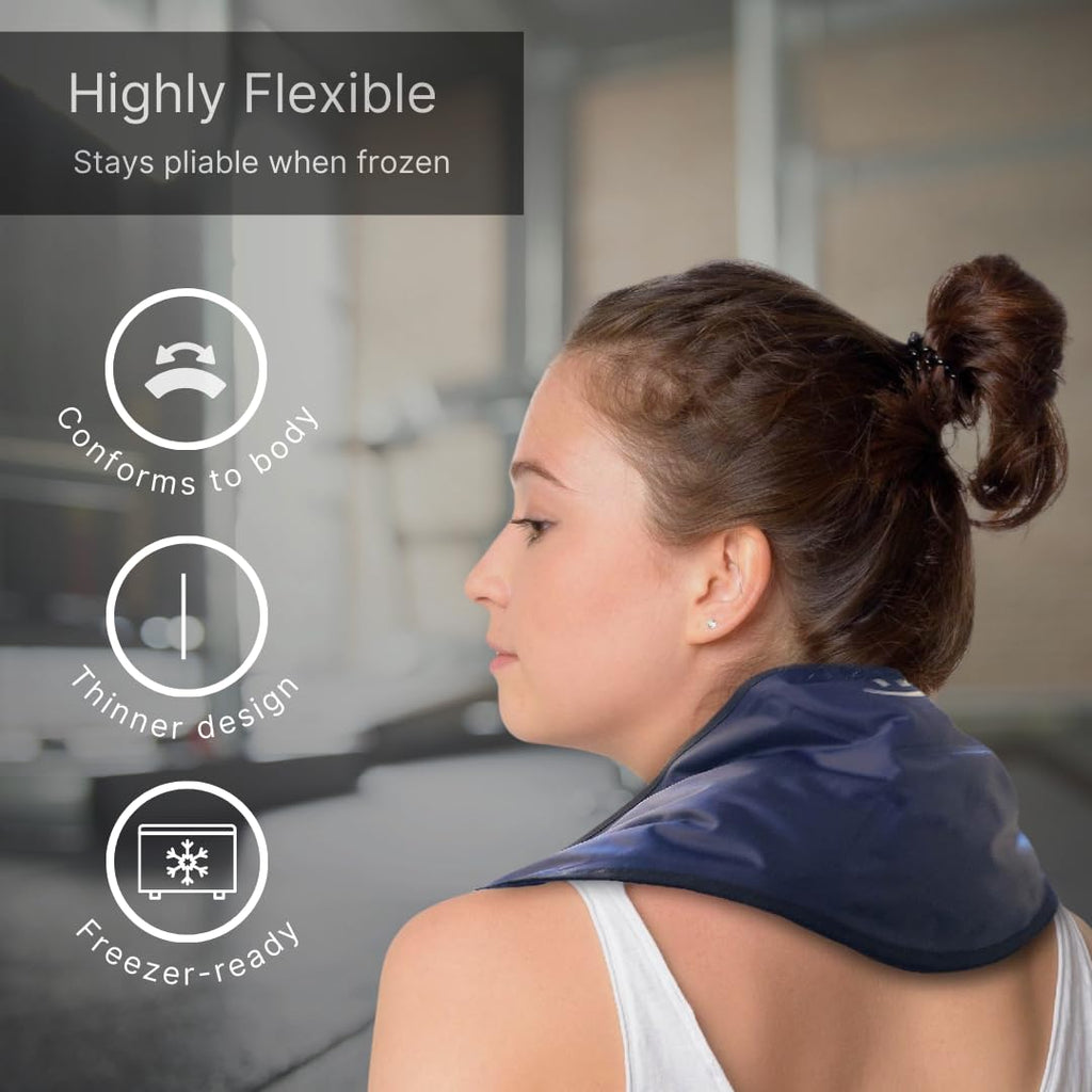 NatraCure Flexible Gel Cold Pack - Healthcare Professional Grade Neck and Body Relief (Multiple Sizes)