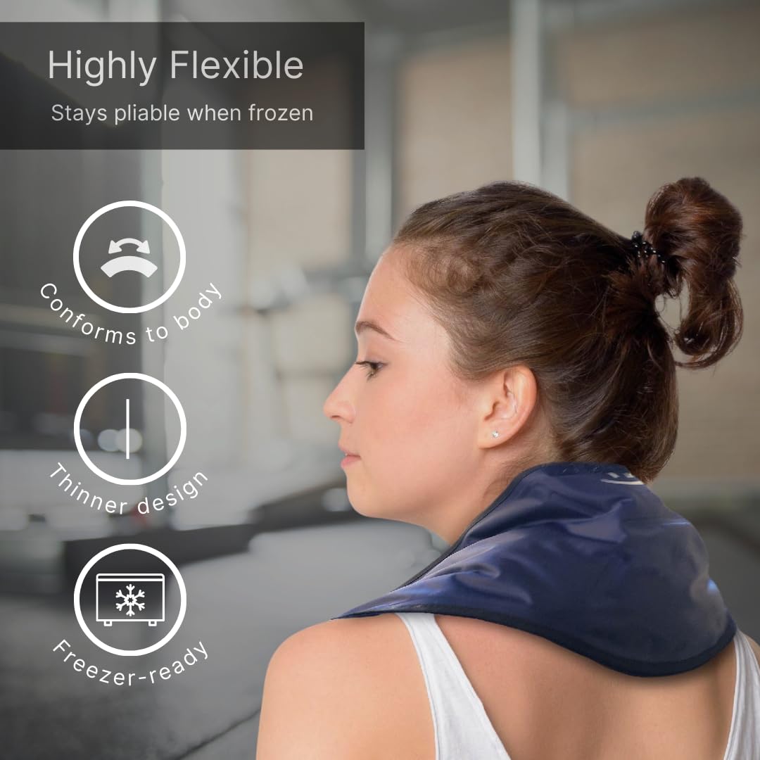 NatraCure Flexible Gel Cold Pack - Healthcare Professional Grade Neck and Body Relief (Multiple Sizes)