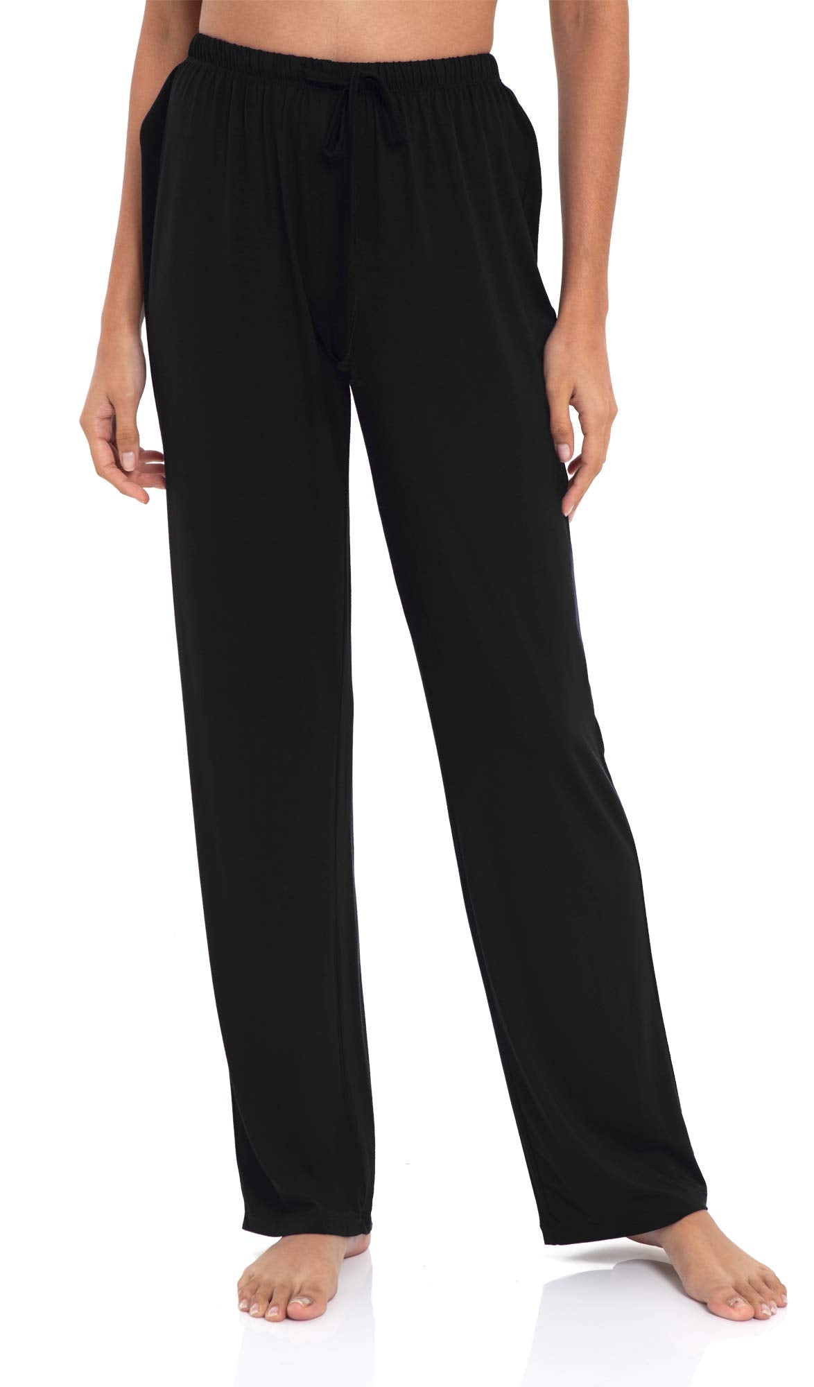 Bamboo Viscose Lounge Pants - Soft Comfort for Treatment Recovery Days (Black)