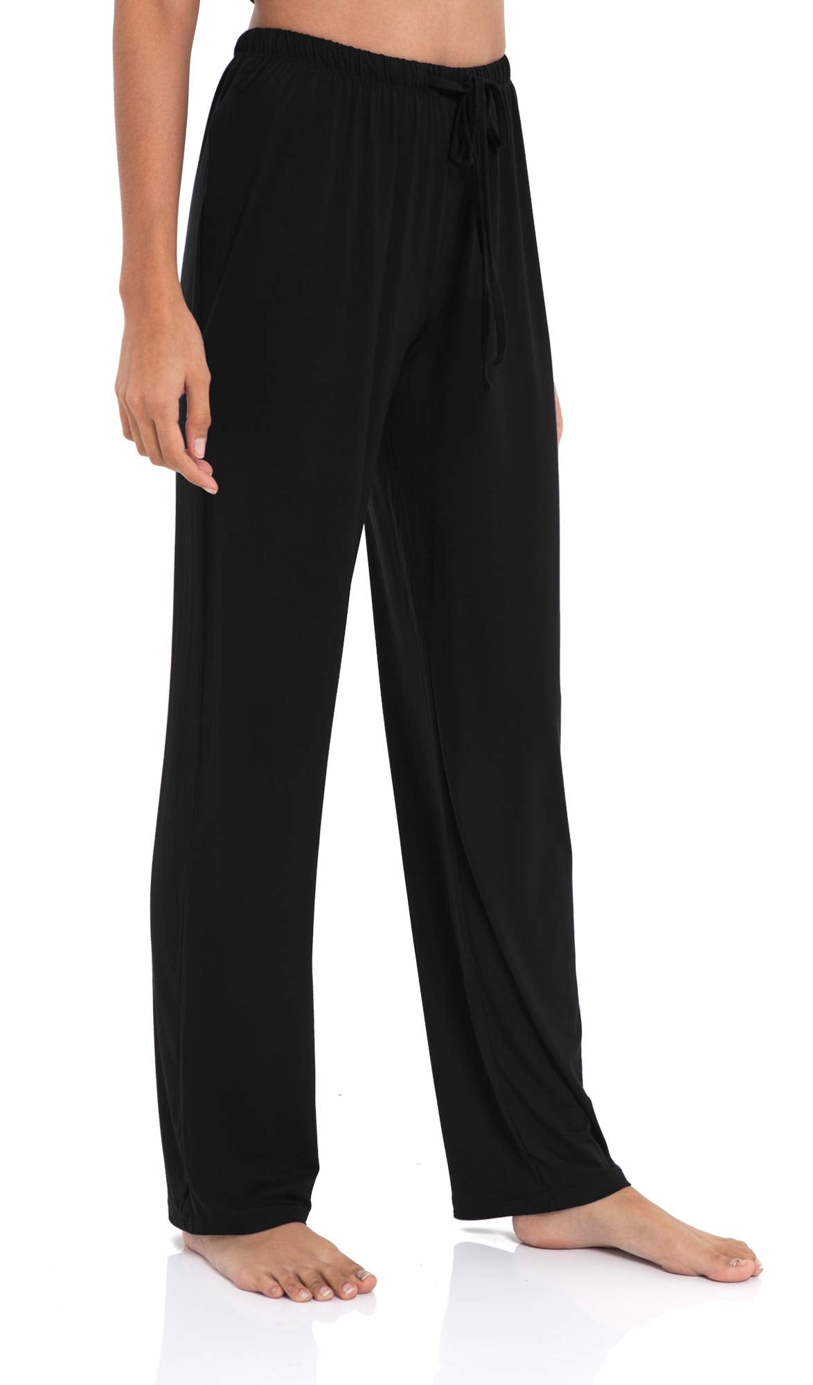 Bamboo Viscose Lounge Pants - Soft Comfort for Treatment Recovery Days (Black)