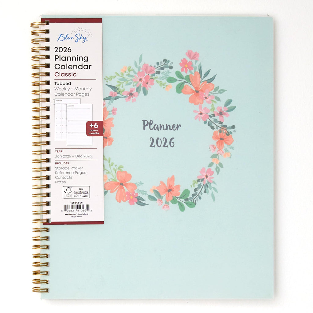 2026 Weekly & Monthly Planner - Organize Your Treatment Journey and Beyond (Light Blue with Flowers)