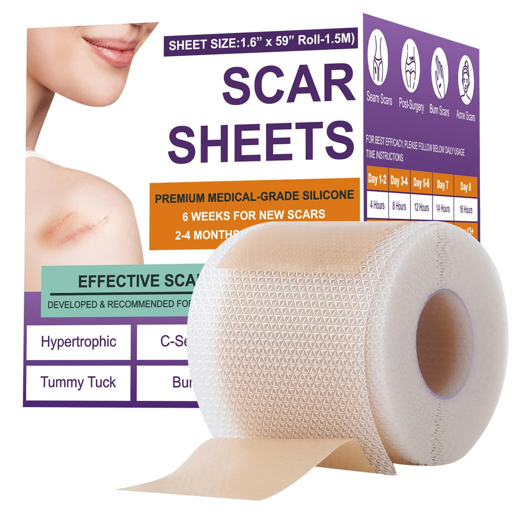 Medical-Grade Silicone Scar Sheets - Reduce Surgical Scars from Cancer Treatment (Reusable)