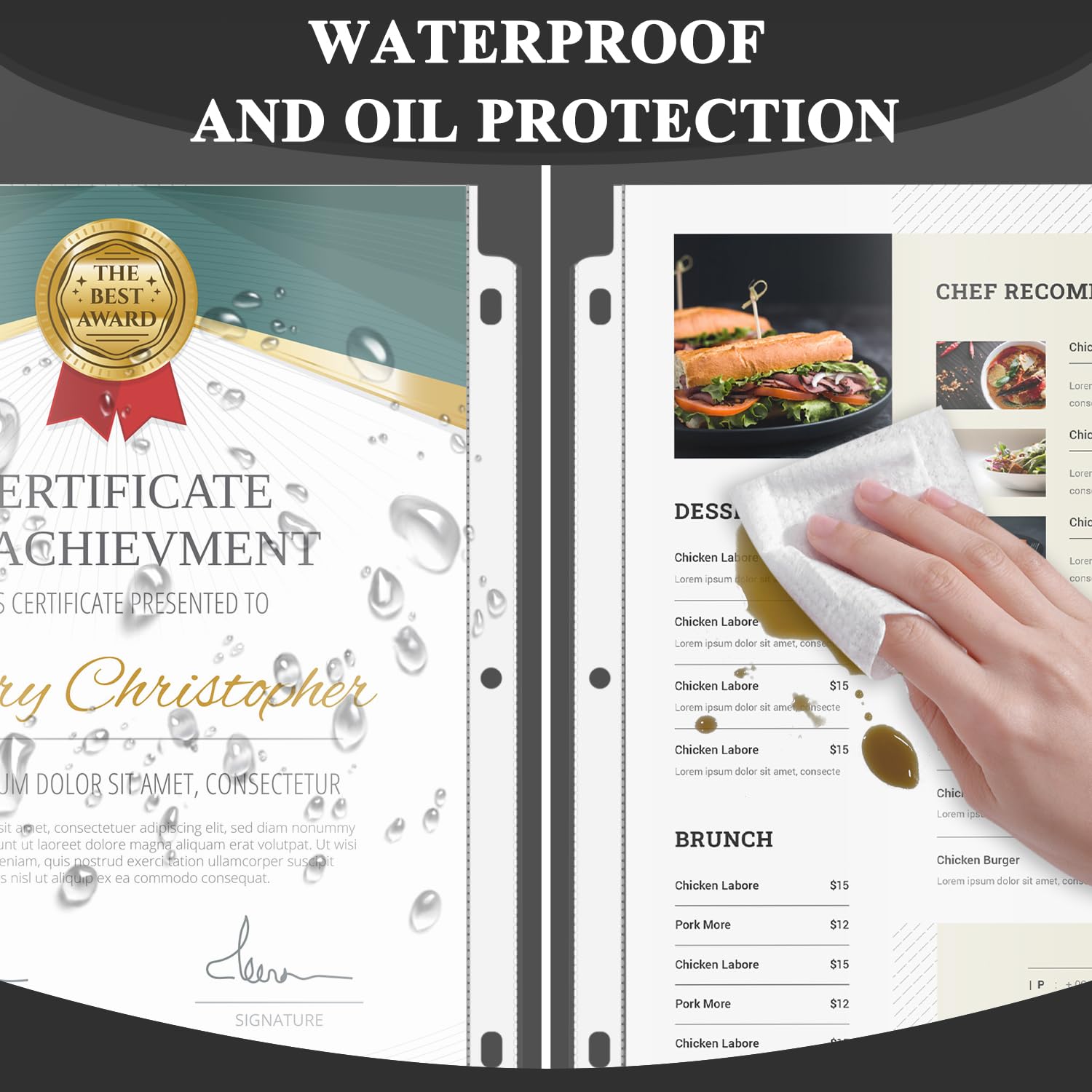 Clear Sheet Protectors for 3-Ring Binder - Protect Your Critical Medical Documents