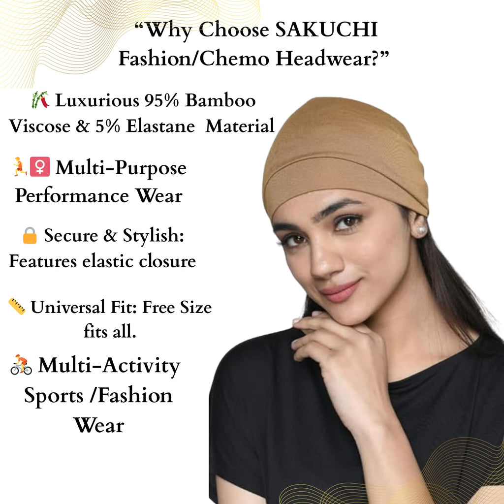 Bamboo Soft Sleep Cap - Comfortable Head Covering for Chemotherapy Hair Loss (Ash, Double-Layer)