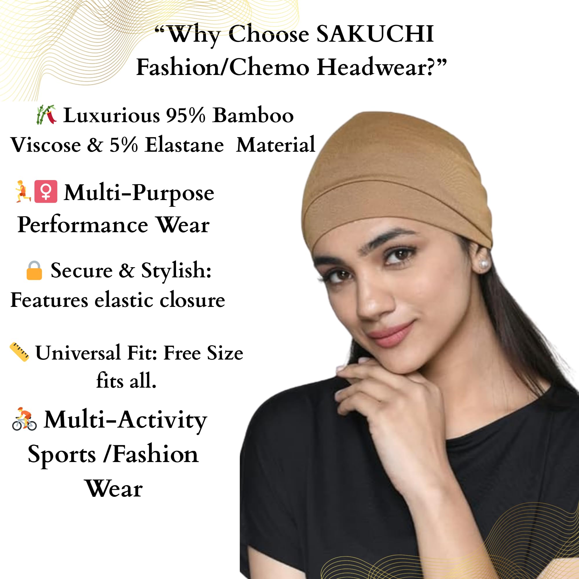 Bamboo Soft Sleep Cap - Comfortable Head Covering for Chemotherapy Hair Loss (Ash, Double-Layer)