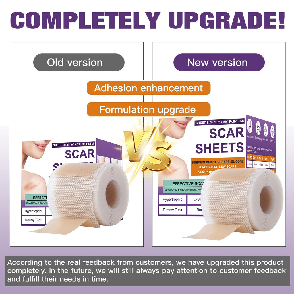 Medical-Grade Silicone Scar Sheets - Reduce Surgical Scars from Cancer Treatment (Reusable)
