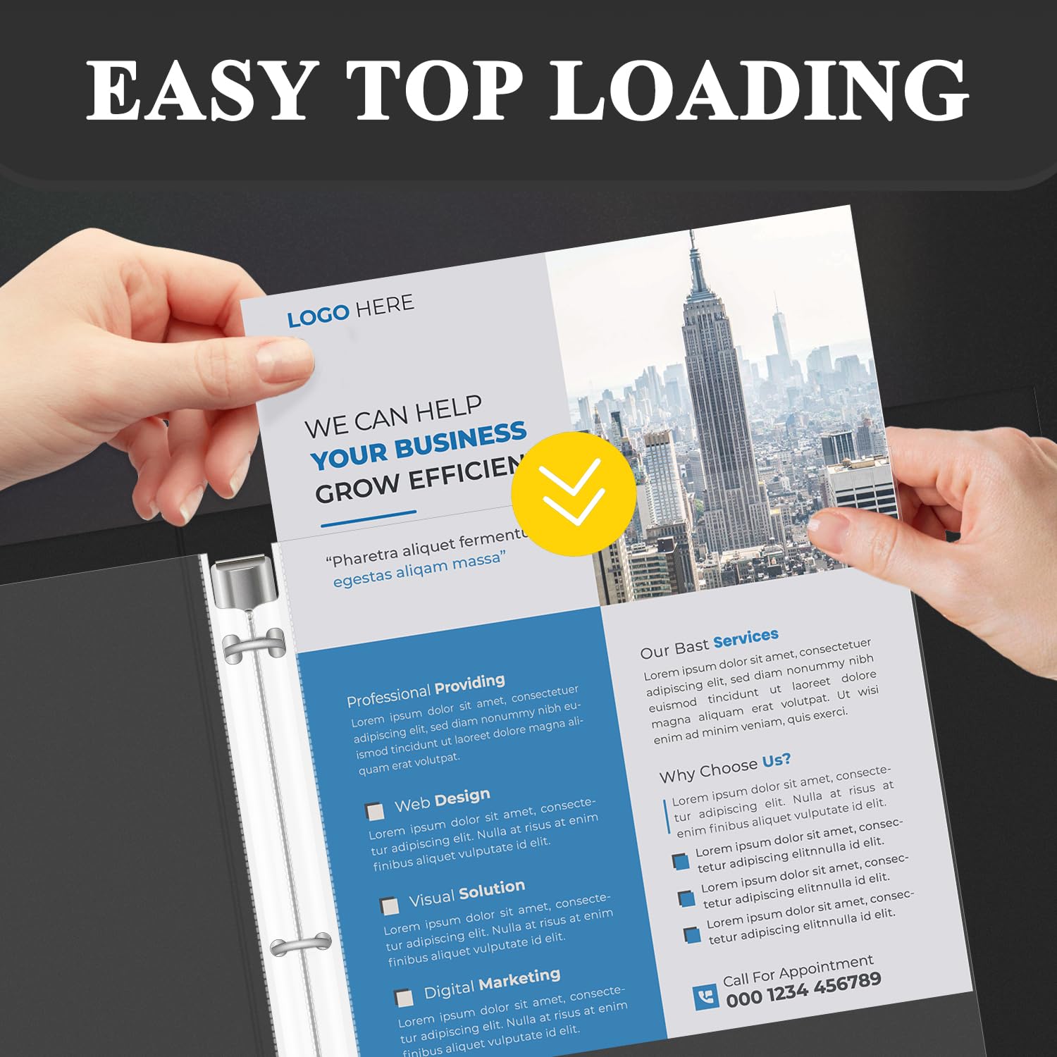 Clear Sheet Protectors for 3-Ring Binder - Protect Your Critical Medical Documents