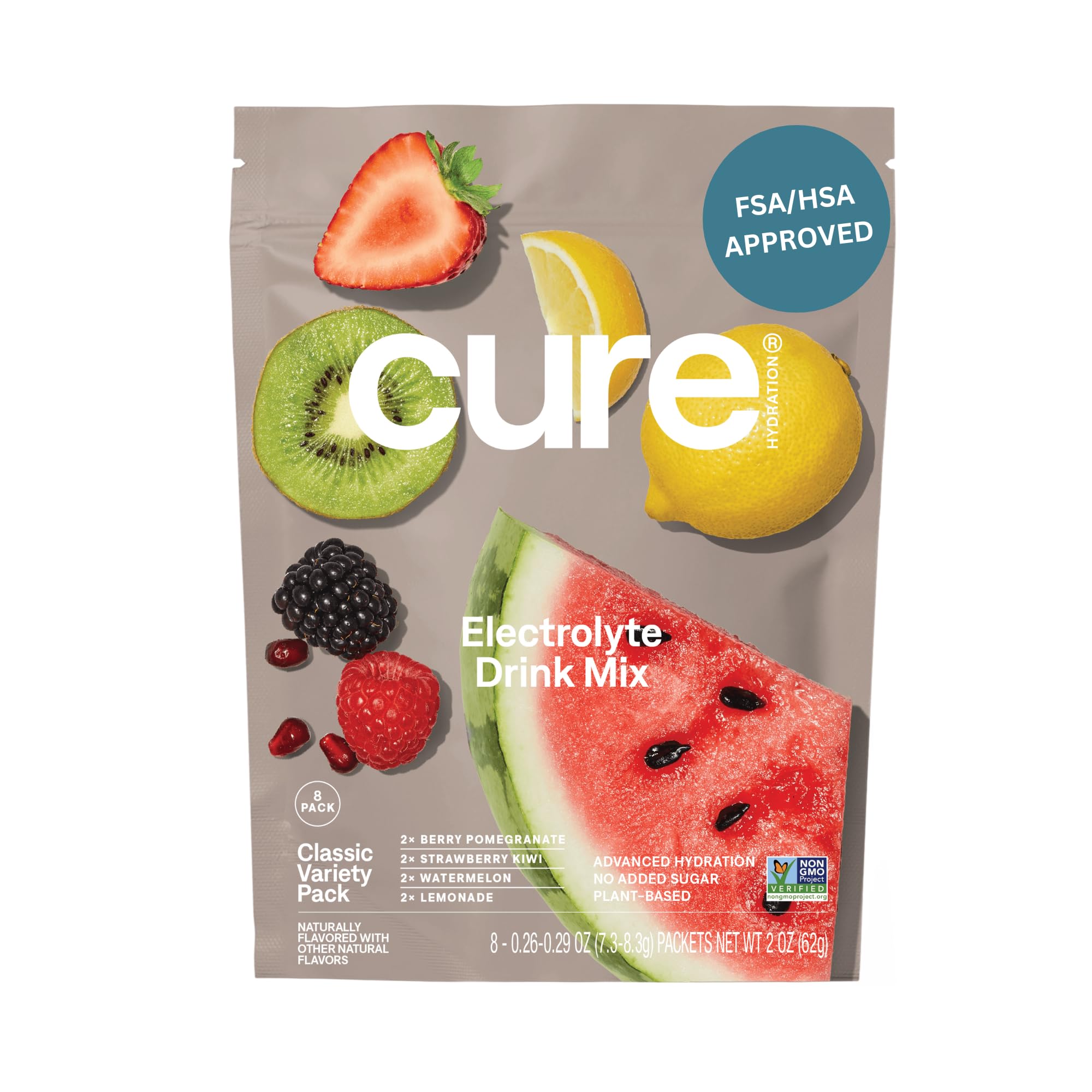 Cure Hydration Electrolyte Packets - WHO Formula Rapid Rehydration for Cancer Patients (Multiple Flavors)