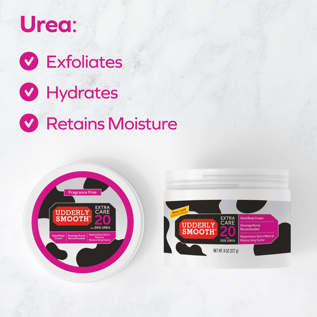 Udderly Smooth Extra Care Cream with 20% Urea - Relief for Treatment-Related Dry and Peeling Skin (8 oz)