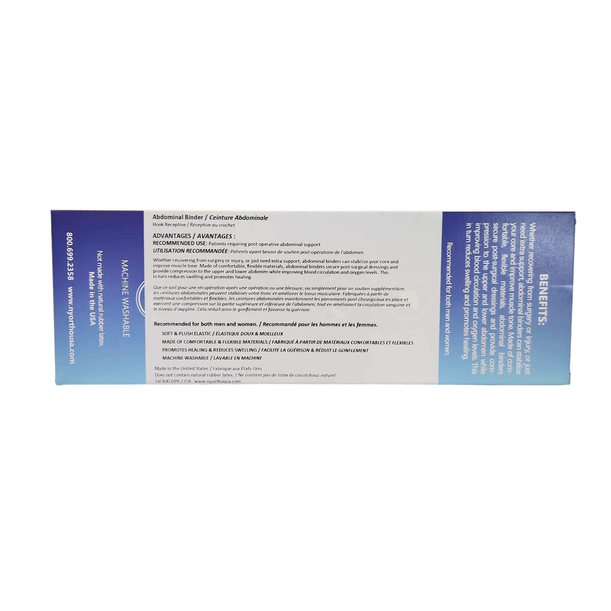 Abdominal Binder - Post-Surgical Support and Comfort (3-Panel, 9" High, Multiple Sizes)