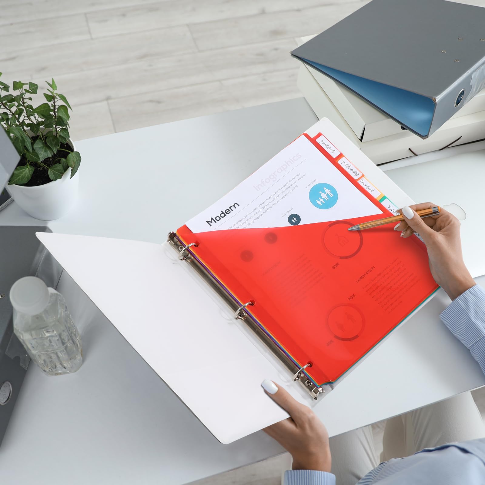 12-Pack Medical Binder Dividers with Pockets - Organize Your Treatment Journey