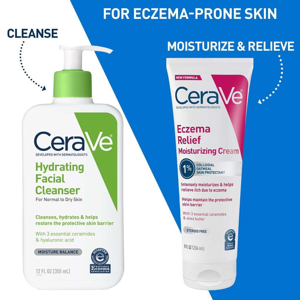 CeraVe Eczema Relief Moisturizing Cream - Soothing Itch Relief for Treatment-Sensitive Skin