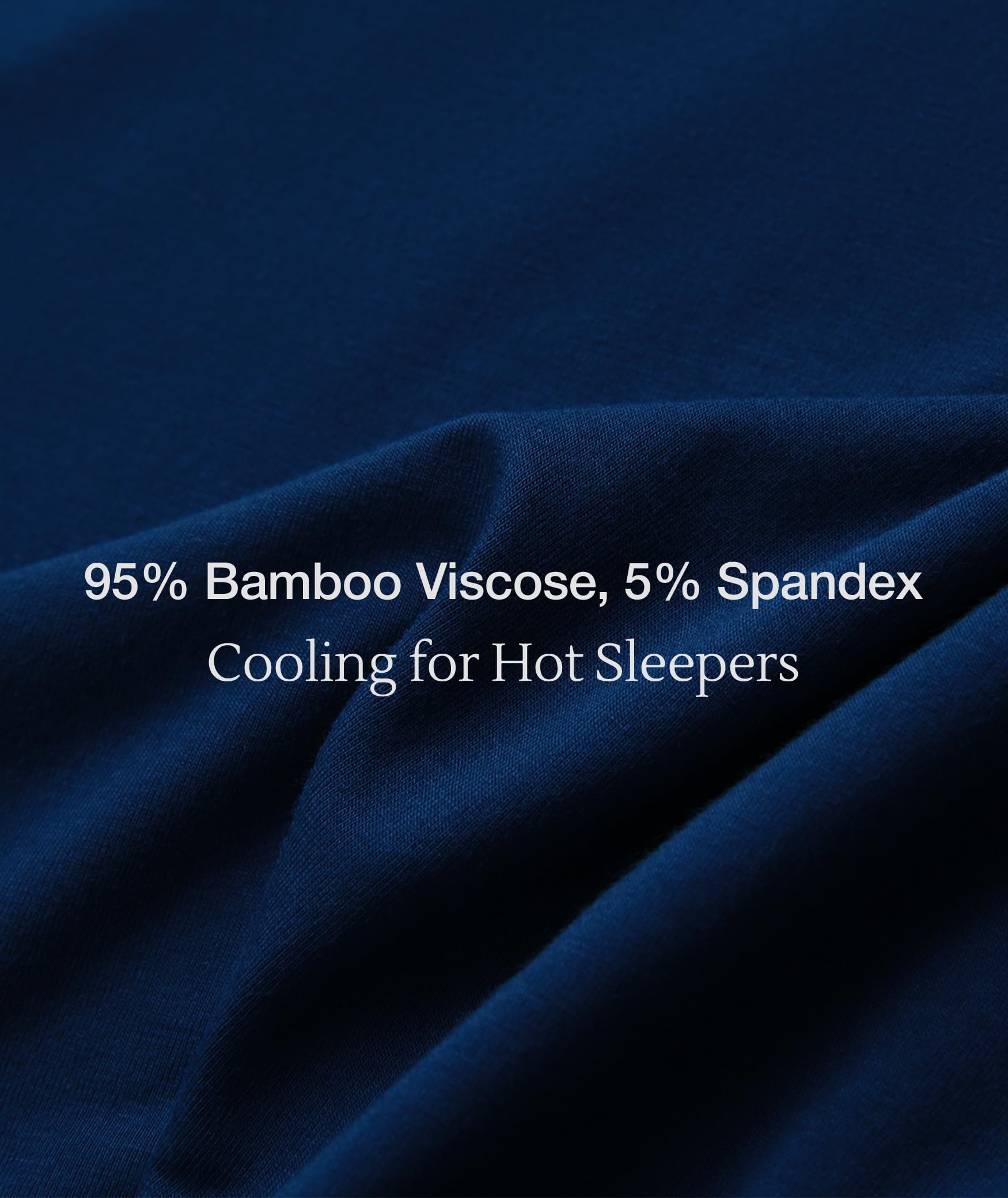 Bamboo Viscose Pajama Set with V-Neck - Cooling Sleepwear for Treatment Days (Ink Blue Flowers)