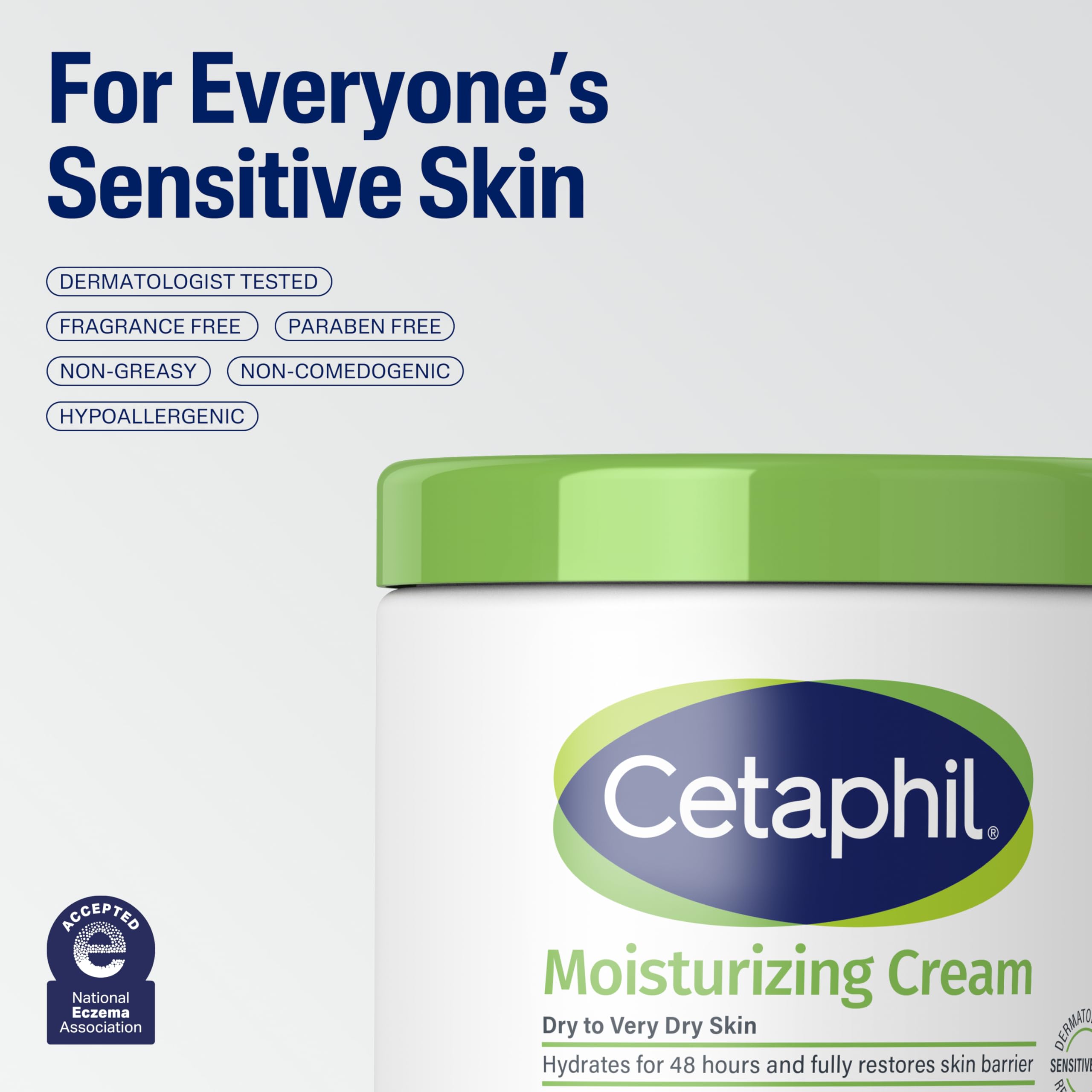 Cetaphil Moisturizing Cream for Face & Body- treatment sensitive skin