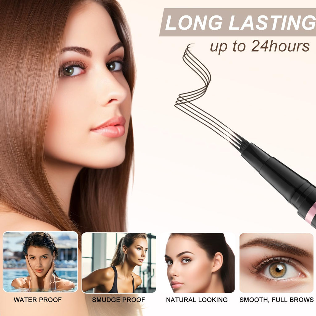 Complete Eyebrow Makeup Kit - Restore Confidence After Chemotherapy Hair Loss (Medium Brown)