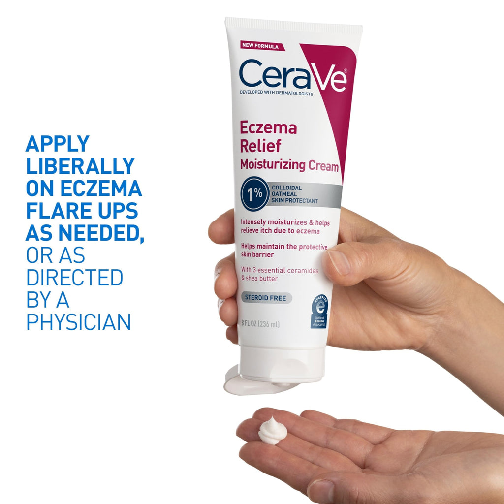 CeraVe Eczema Relief Moisturizing Cream - Soothing Itch Relief for Treatment-Sensitive Skin