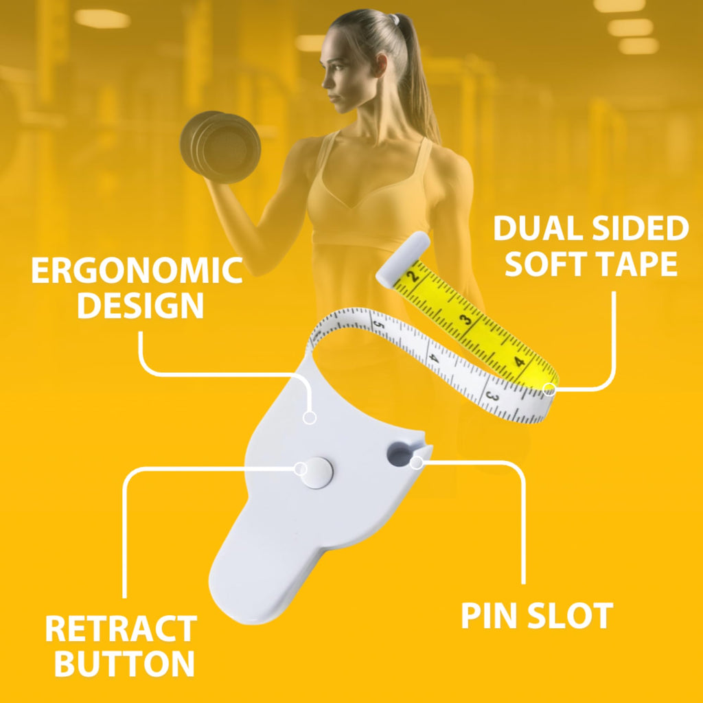 Retractable Body Tape Measure - Track Lymphedema, Ascites, and Treatment Changes (White)