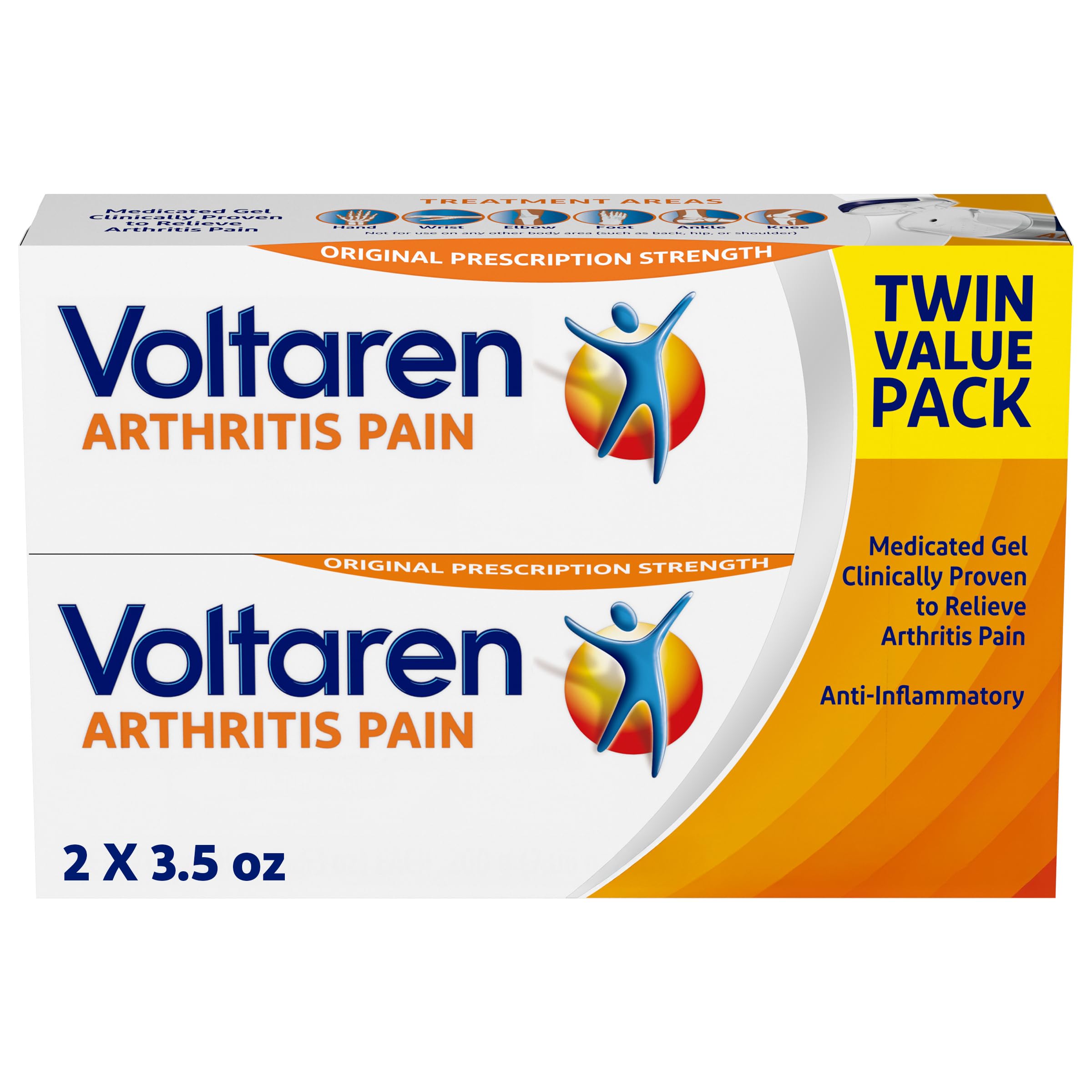 Voltaren Arthritis Pain Gel - Prescription-Strength Topical Joint Pain Relief (2 x 3.5 oz Tubes)