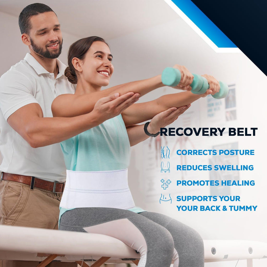 Abdominal Binder - Post-Surgical Support and Comfort (3-Panel, 9" High, Multiple Sizes)