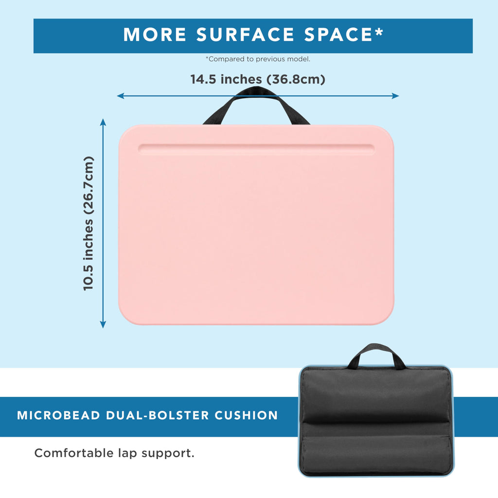 Compact Lap Desk - Fits up to 15 Inch Laptops (Pink)