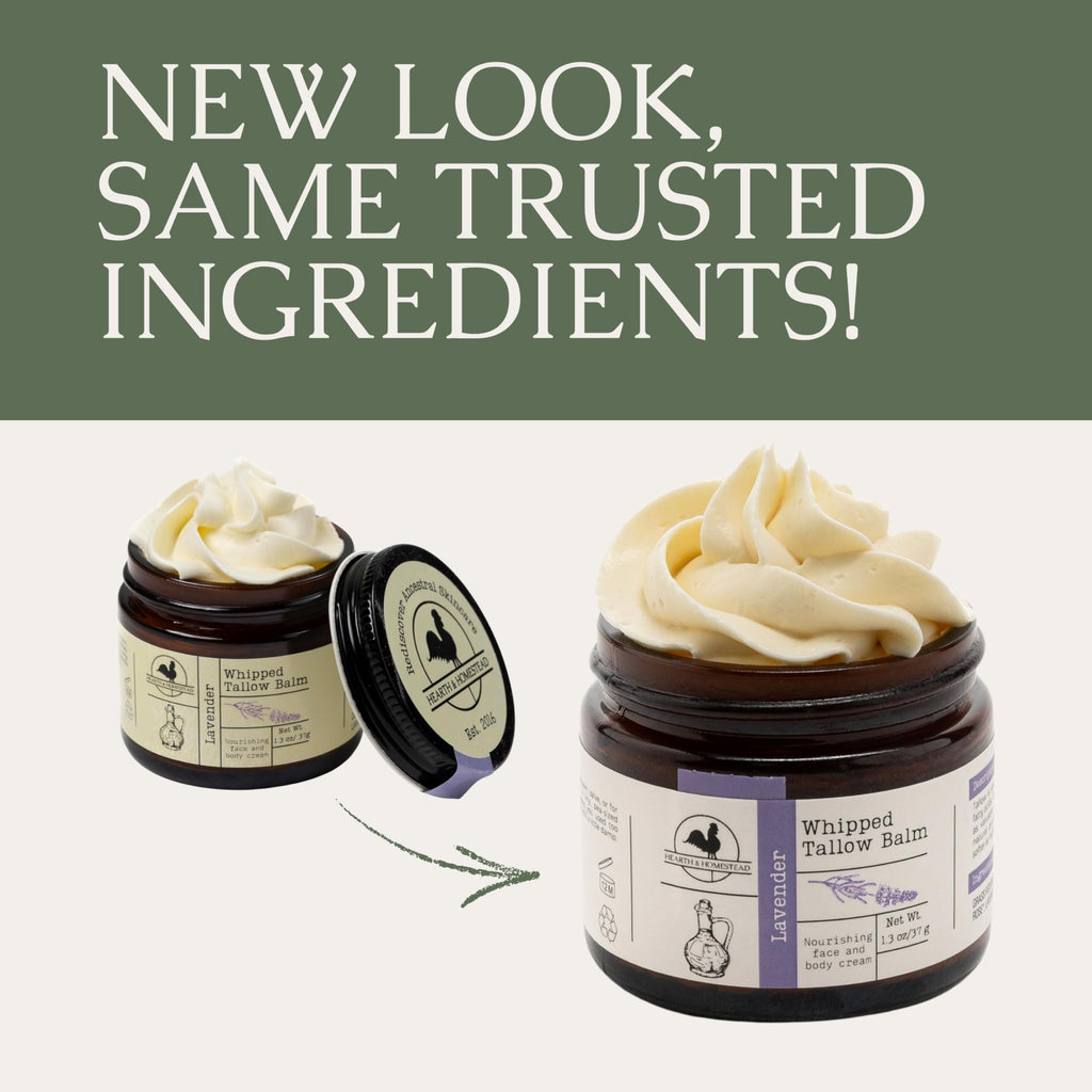 Organic Whipped Tallow Balm - Deep Moisture for Treatment-Damaged Skin (Lavender, Handmade)