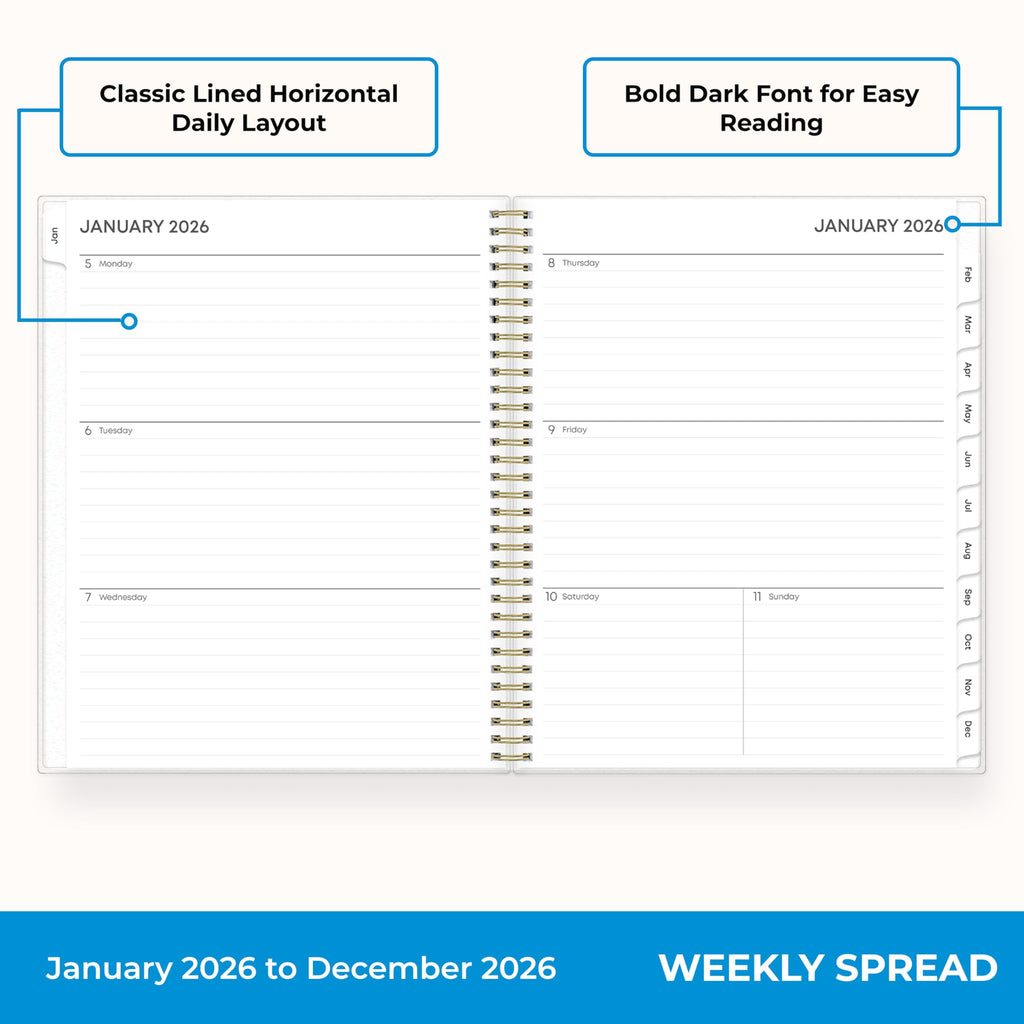 2026 Weekly & Monthly Planner - Organize Your Treatment Journey and Beyond (Light Blue with Flowers)