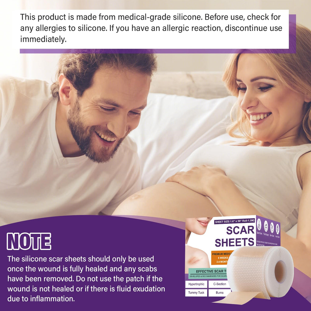 Medical-Grade Silicone Scar Sheets - Reduce Surgical Scars from Cancer Treatment (Reusable)
