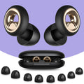 Reusable Silicone Noise-Blocking Ear Plugs - Better Sleep During Treatment and At Home (Dark Grey, 4 Sizes)
