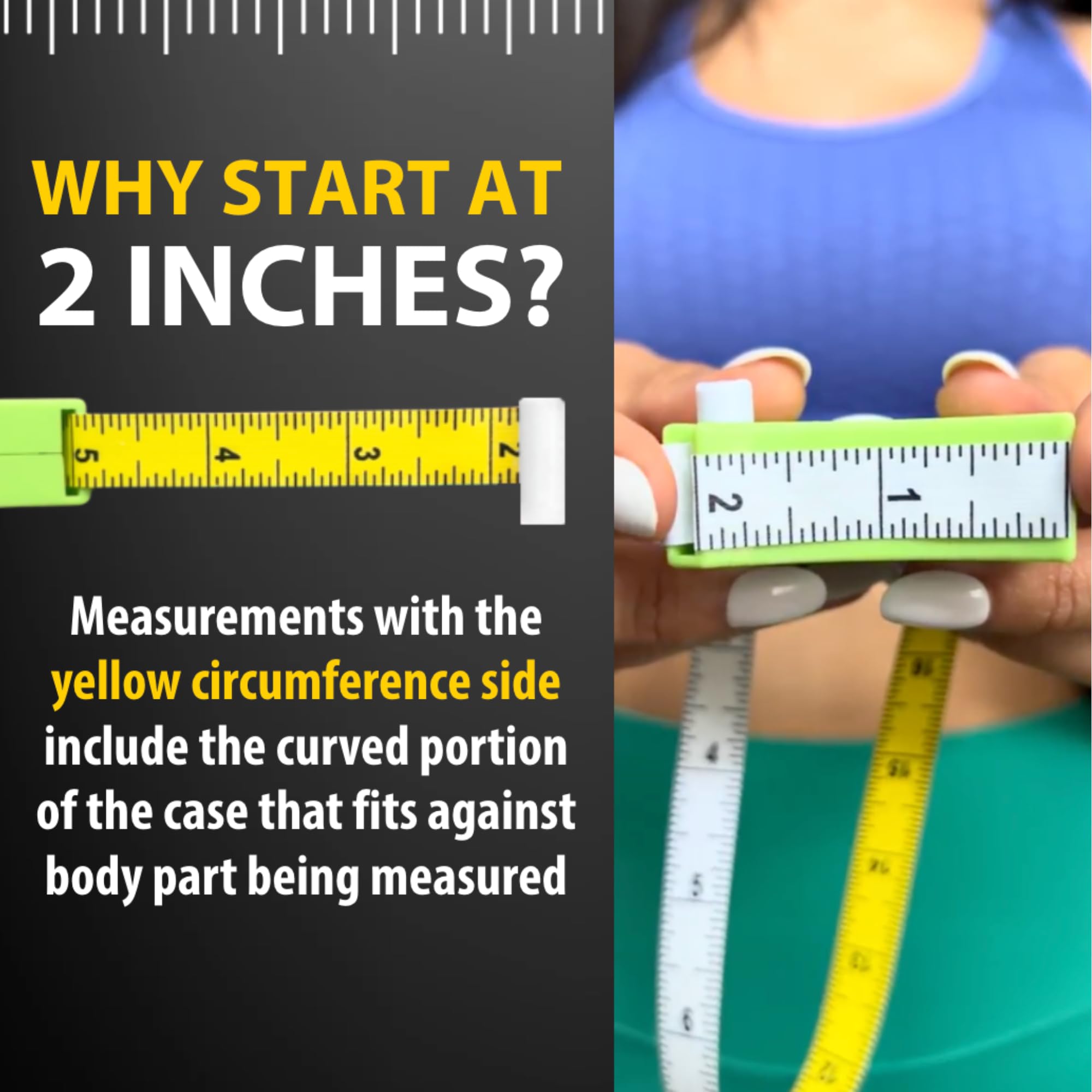 Retractable Body Tape Measure - Track Lymphedema, Ascites, and Treatment Changes (White)
