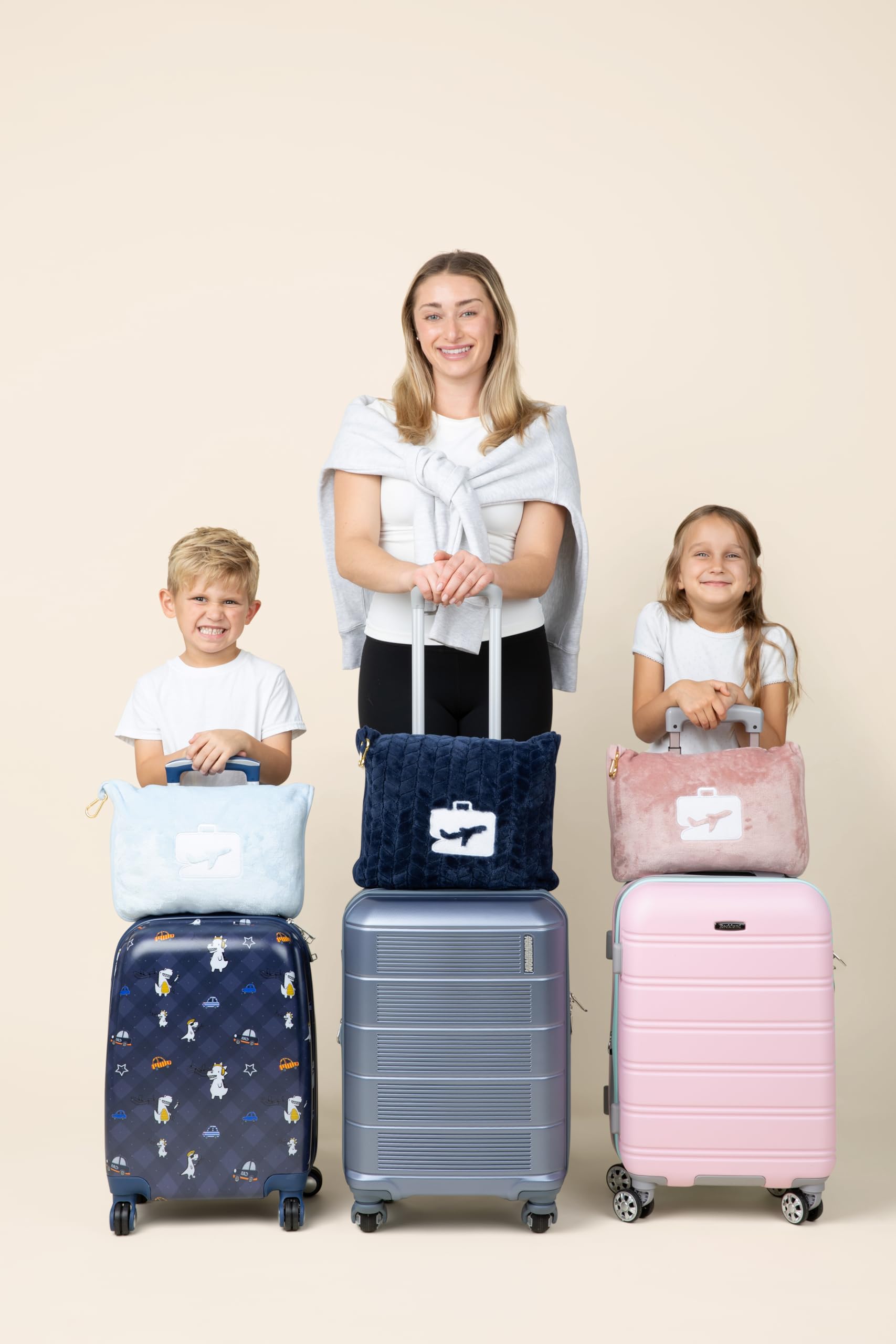 Travel Blanket and Pillow - Portable Comfort for Treatment Appointments - (Light Pink, 68"x42")