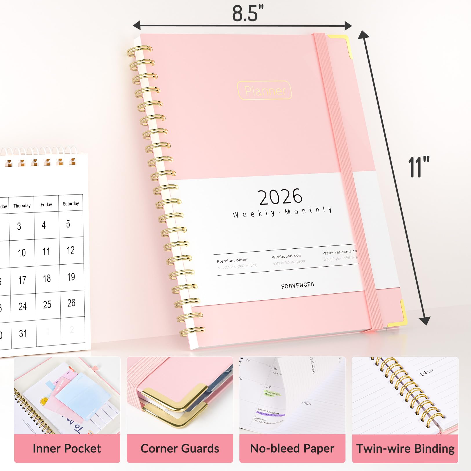 2026 Hardcover Planner - Command Center for Your Treatment Journey (Teal Marble, 8.5" x 11")