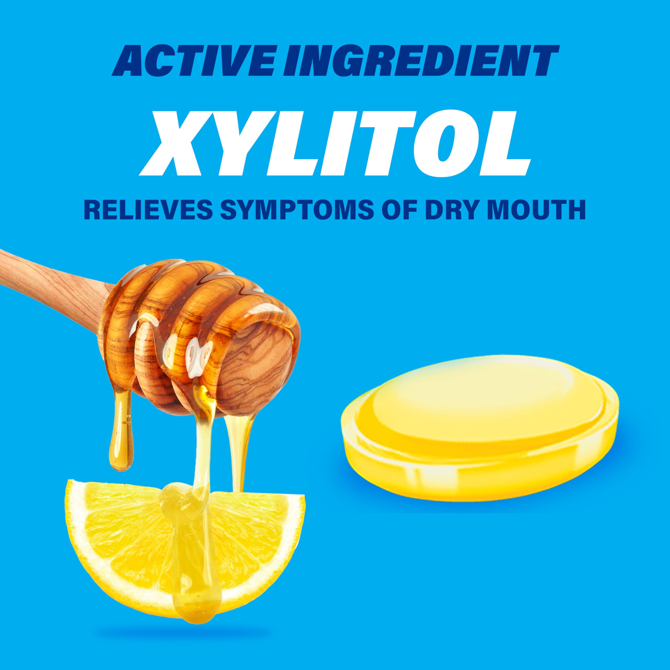 ACT Dry Mouth Moisturizing Lozenges - Fast Relief for Treatment-Related Dry Mouth (Honey-Lemon, 36 Count)