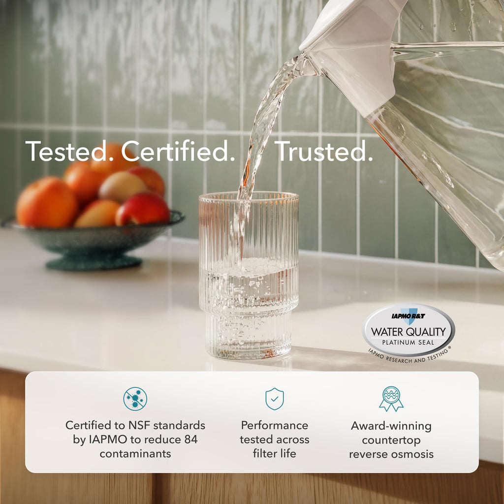 Reverse Osmosis Water Purifier | 4 Stage RO System | Removes 84 Contaminants Including PFOA & PFOS (PFAS), Lead and Microplastics | Adds Alkaline Minerals